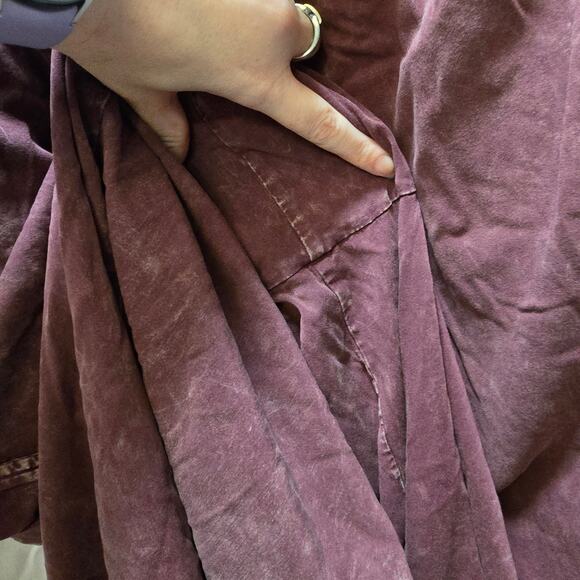 Torrid maroon acid wash cargo lounge pants elastic waistband drawstring size 2S - Picture 10 of 12